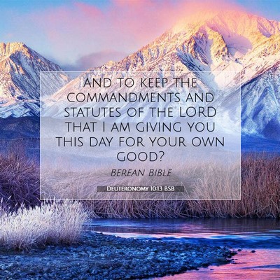 Picture 07 - Deuteronomy 10:13 BSB - and to keep the commandments and statutes of the - Bible Verse Picture
