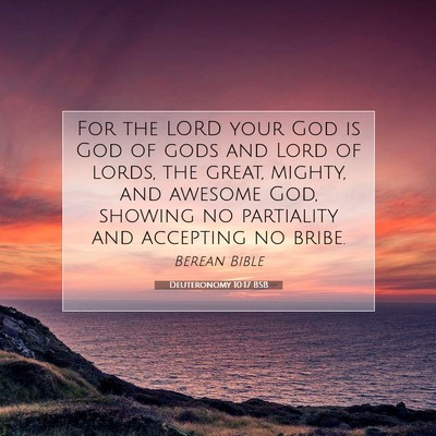 Picture 07 - Deuteronomy 10:17 BSB - For the LORD your God is God of gods and Lord of - Bible Verse Picture