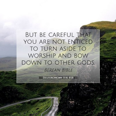 Picture 07 - Deuteronomy 11:16 BSB - But be careful that you are not enticed to turn - Bible Verse Picture