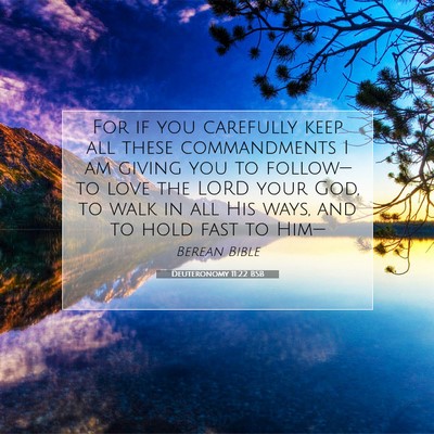 Picture 07 - Deuteronomy 11:22 BSB - For if you carefully keep all these commandments - Bible Verse Picture