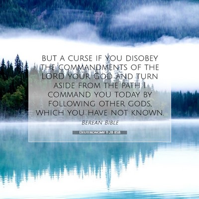 Picture 07 - Deuteronomy 11:28 BSB - but a curse if you disobey the commandments of - Bible Verse Picture