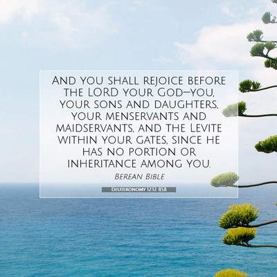 Picture 07 - Deuteronomy 12:12 BSB - And you shall rejoice before the LORD your - Bible Verse Picture