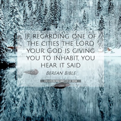 Picture 07 - Deuteronomy 13:12 BSB - If, regarding one of the cities the LORD your God - Bible Verse Picture
