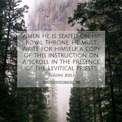 Picture 07 - Deuteronomy 17:18 BSB - When he is seated on his royal throne, he must - Bible Verse Picture
