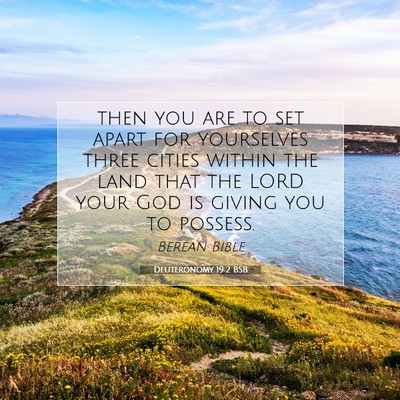 Picture 07 - Deuteronomy 19:2 BSB - then you are to set apart for yourselves three - Bible Verse Picture