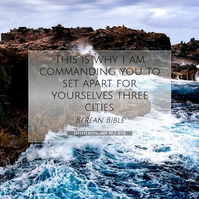 Picture 07 - Deuteronomy 19:7 BSB - This is why I am commanding you to set apart for - Bible Verse Picture