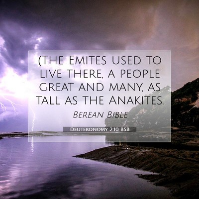Picture 07 - Deuteronomy 2:10 BSB - (The Emites used to live there, a people great - Bible Verse Picture