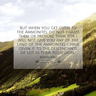 Picture 07 - Deuteronomy 2:19 BSB - But when you get close to the Ammonites, do not - Bible Verse Picture