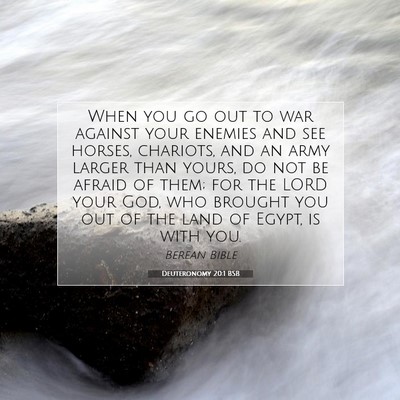 Picture 07 - Deuteronomy 20:1 BSB - When you go out to war against your enemies and - Bible Verse Picture