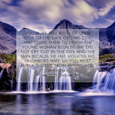Picture 07 - Deuteronomy 22:24 BSB - you must take both of them out to the gate of - Bible Verse Picture