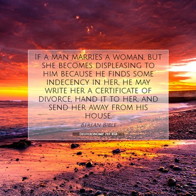 Picture 07 - Deuteronomy 24:1 BSB - If a man marries a woman, but she becomes - Bible Verse Picture
