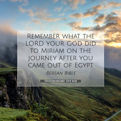 Picture 07 - Deuteronomy 24:9 BSB - Remember what the LORD your God did to Miriam on - Bible Verse Picture