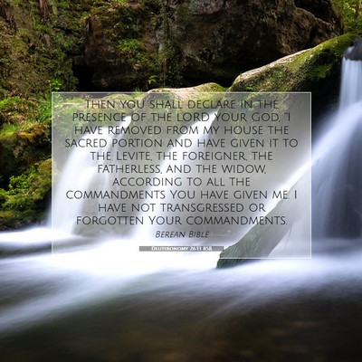 Picture 07 - Deuteronomy 26:13 BSB - Then you shall declare in the presence of the - Bible Verse Picture