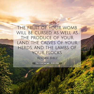 Picture 07 - Deuteronomy 28:18 BSB - The fruit of your womb will be cursed, as well as - Bible Verse Picture