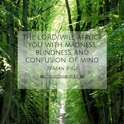 Picture 07 - Deuteronomy 28:28 BSB - The LORD will afflict you with madness, - Bible Verse Picture