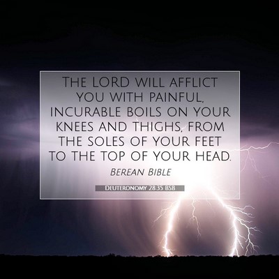 Picture 07 - Deuteronomy 28:35 BSB - The LORD will afflict you with painful, incurable - Bible Verse Picture