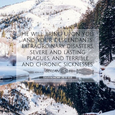 Picture 07 - Deuteronomy 28:59 BSB - He will bring upon you and your descendants - Bible Verse Picture