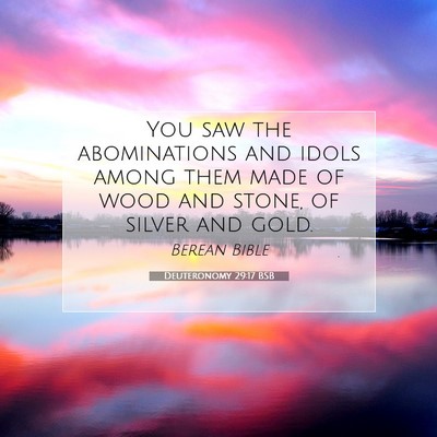 Picture 07 - Deuteronomy 29:17 BSB - You saw the abominations and idols among them - Bible Verse Picture