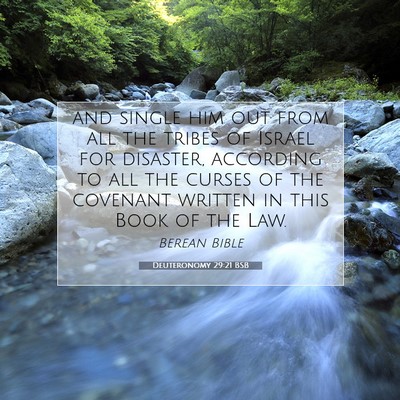 Picture 07 - Deuteronomy 29:21 BSB - and single him out from all the tribes of Israel - Bible Verse Picture
