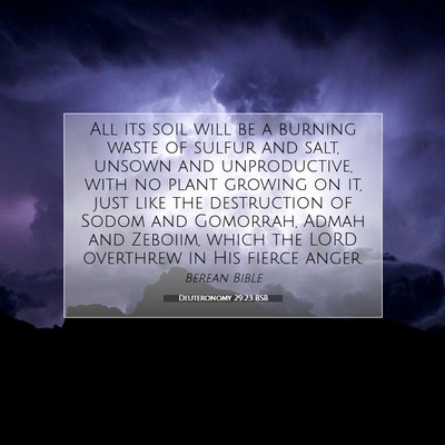 Picture 07 - Deuteronomy 29:23 BSB - All its soil will be a burning waste of sulfur - Bible Verse Picture