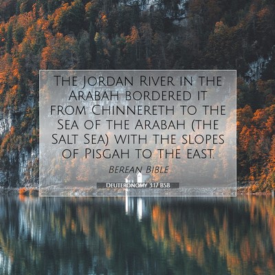 Picture 07 - Deuteronomy 3:17 BSB - The Jordan River in the Arabah bordered it from - Bible Verse Picture