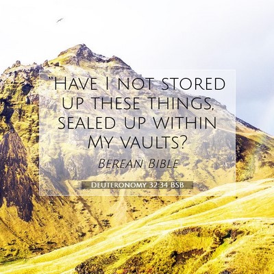 Picture 07 - Deuteronomy 32:34 BSB - “Have I not stored up these things, sealed up - Bible Verse Picture
