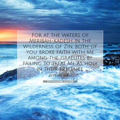 Picture 07 - Deuteronomy 32:51 BSB - For at the waters of Meribah-kadesh in the - Bible Verse Picture
