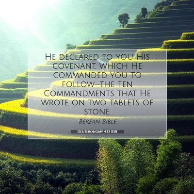 Picture 07 - Deuteronomy 4:13 BSB - He declared to you His covenant, which He - Bible Verse Picture