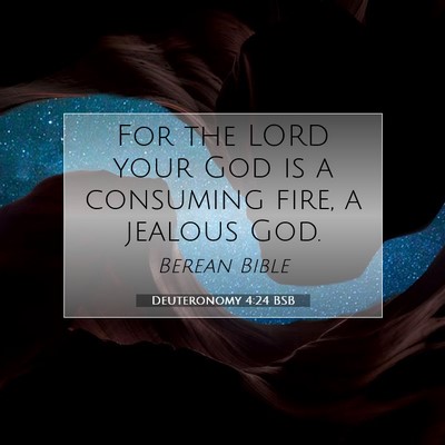 Picture 07 - Deuteronomy 4:24 BSB - For the LORD your God is a consuming fire, a - Bible Verse Picture