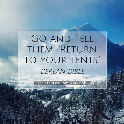 Picture 07 - Deuteronomy 5:30 BSB - Go and tell them: ‘Return to your - Bible Verse Picture