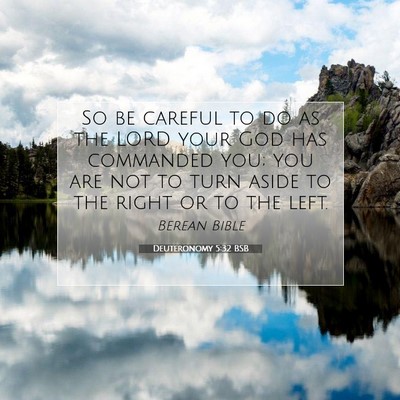 Picture 07 - Deuteronomy 5:32 BSB - So be careful to do as the LORD your God has - Bible Verse Picture