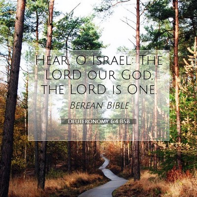 Picture 07 - Deuteronomy 6:4 BSB - Hear, O Israel: The LORD our God, the LORD is - Bible Verse Picture
