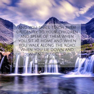 Picture 07 - Deuteronomy 6:7 BSB - And you shall teach them diligently to your - Bible Verse Picture