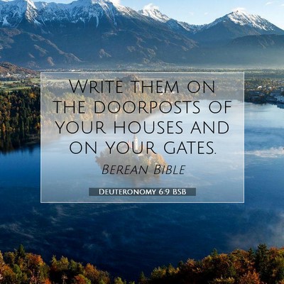 Picture 07 - Deuteronomy 6:9 BSB - Write them on the doorposts of your houses and on - Bible Verse Picture