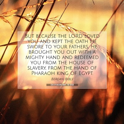 Picture 07 - Deuteronomy 7:8 BSB - But because the LORD loved you and kept the oath - Bible Verse Picture