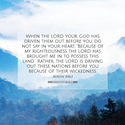 Picture 07 - Deuteronomy 9:4 BSB - When the LORD your God has driven them out before - Bible Verse Picture