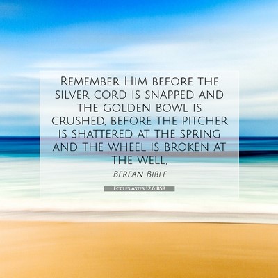 Picture 07 - Ecclesiastes 12:6 BSB - Remember Him before the silver cord is snapped - Bible Verse Picture