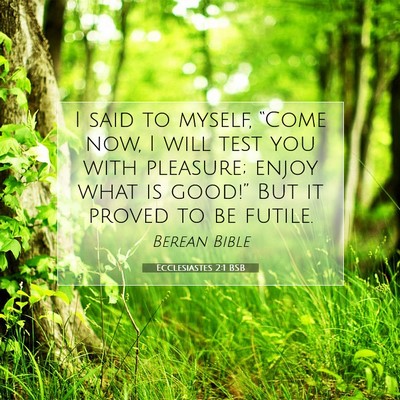 Picture 07 - Ecclesiastes 2:1 BSB - I said to myself, “Come now, I will test you - Bible Verse Picture
