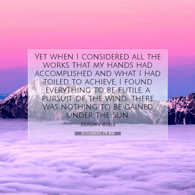 Picture 07 - Ecclesiastes 2:11 BSB - Yet when I considered all the works that my hands - Bible Verse Picture