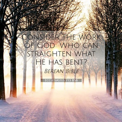 Picture 07 - Ecclesiastes 7:13 BSB - Consider the work of God: Who can straighten what - Bible Verse Picture