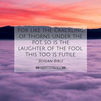 Picture 07 - Ecclesiastes 7:6 BSB - For like the crackling of thorns under the pot, - Bible Verse Picture