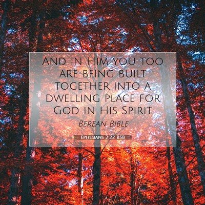 Picture 07 - Ephesians 2:22 BSB - And in Him you too are being built together into - Bible Verse Picture