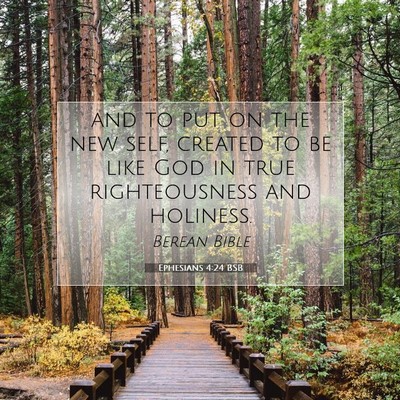 Picture 07 - Ephesians 4:24 BSB - and to put on the new self, created to be like - Bible Verse Picture
