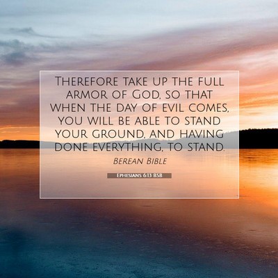Picture 07 - Ephesians 6:13 BSB - Therefore take up the full armor of God, so that - Bible Verse Picture