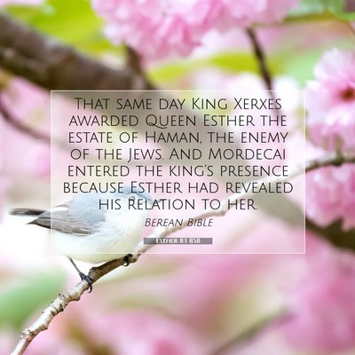 Picture 07 - Esther 8:1 BSB - That same day King Xerxes awarded Queen Esther - Bible Verse Picture