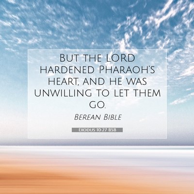Picture 07 - Exodus 10:27 BSB - But the LORD hardened Pharaoh’s heart, and he - Bible Verse Picture