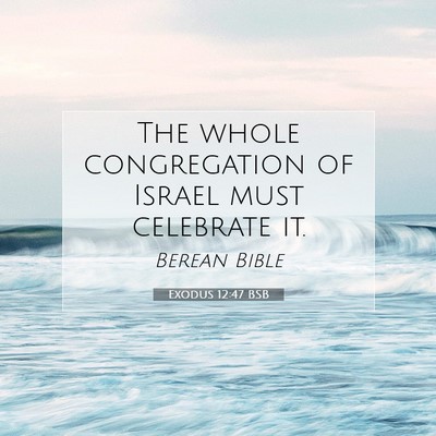 Picture 07 - Exodus 12:47 BSB - The whole congregation of Israel must celebrate - Bible Verse Picture