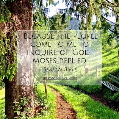 Picture 07 - Exodus 18:15 BSB - “Because the people come to me to inquire of - Bible Verse Picture
