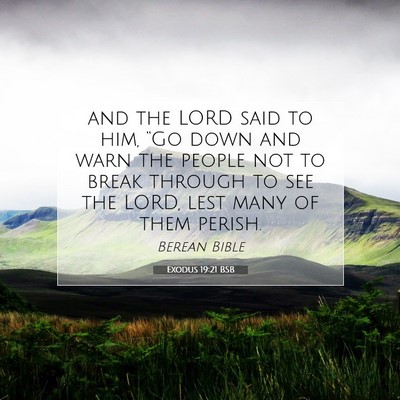 Picture 07 - Exodus 19:21 BSB - and the LORD said to him, “Go down and warn the - Bible Verse Picture