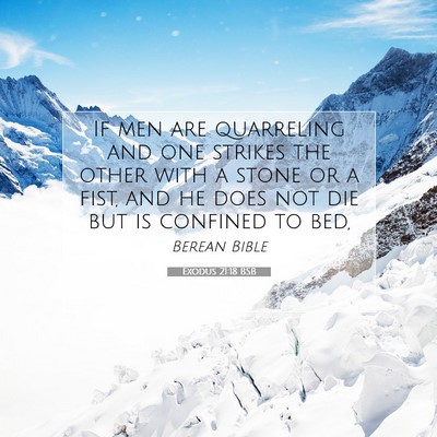 Picture 07 - Exodus 21:18 BSB - If men are quarreling and one strikes the other - Bible Verse Picture